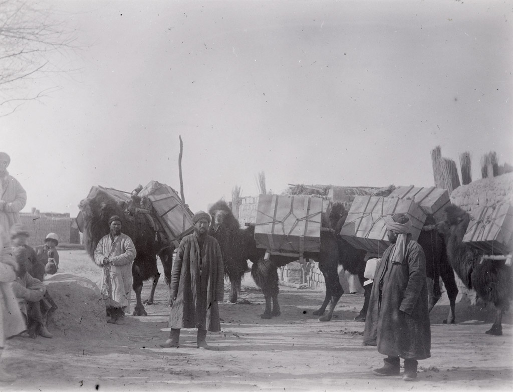Cases starting from Miran with Emin Ali and Sher Ali Khan  1 February 1914. Photo 39228 334    British Library - Marc Aurel Stein | Landscape photography | Architectural photography | Archaeology - Marc Aurel Stein