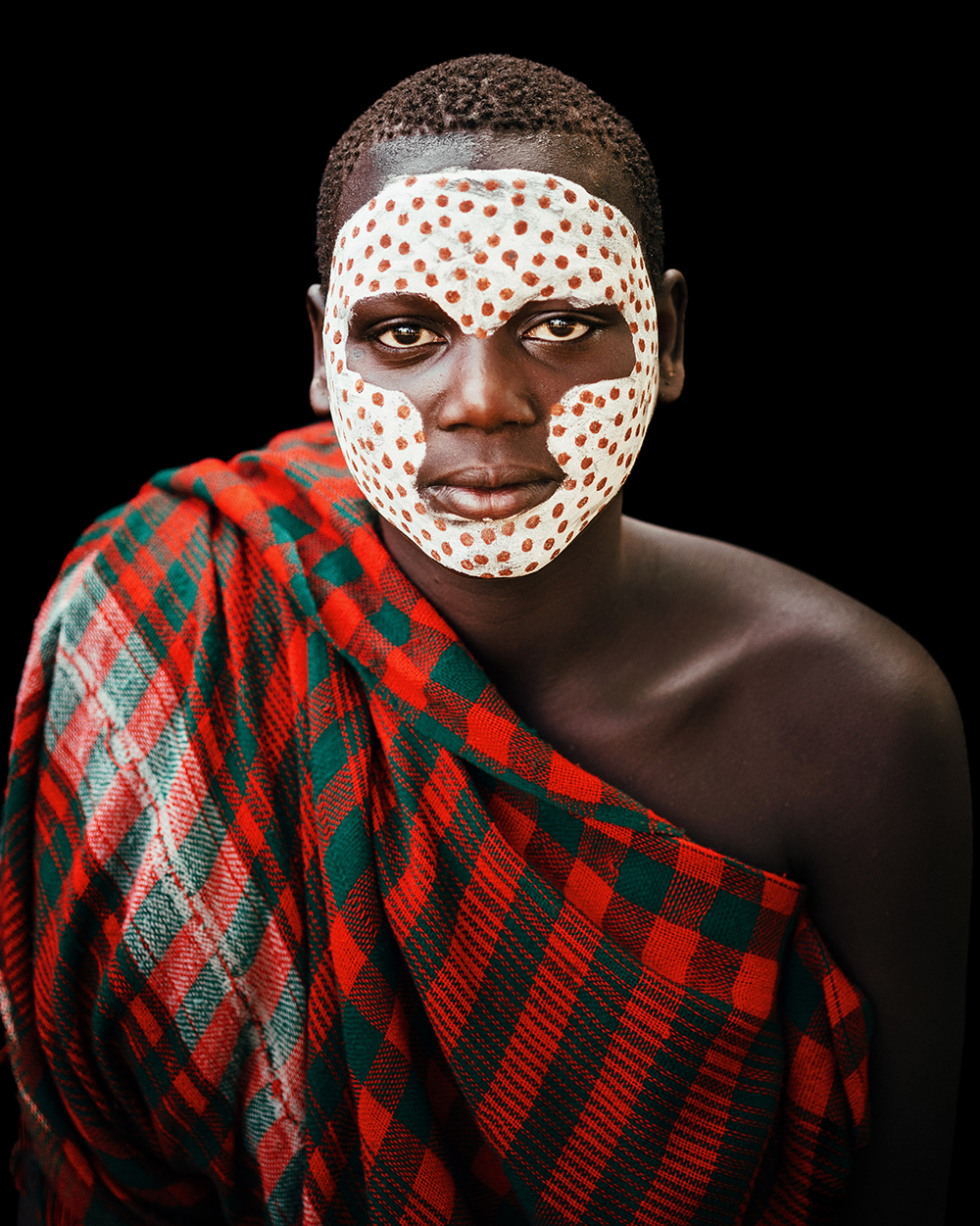 Andrew Eldon Suri Woman with Tartan Robe Omo Valey Ethiopia 2023 Courtesy of Blue Lotus Gallery - Tribe Blue Lotus |  - 'TRIBE' at Blue Lotus Gallery Hong Kong