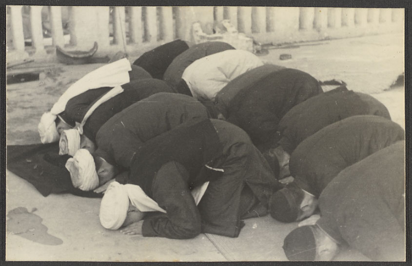 Play acting at the Honan Mosque Hankow On roof of mosque 1934 35 President and Fellows of Harvard College - Rev. Claude L. Pickens, Jr. |  - Rev. Claude L. Pickens, Jr.
