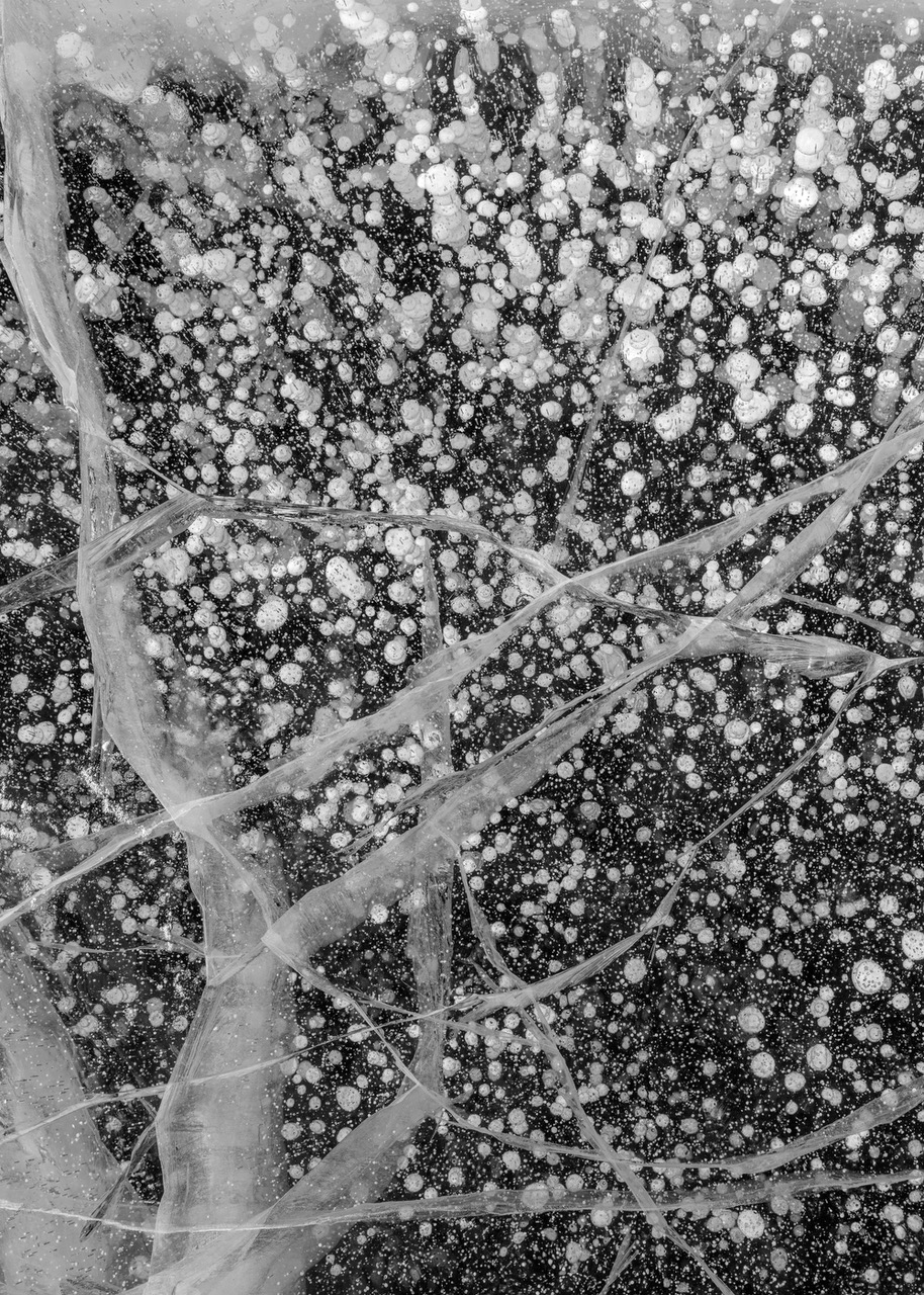 Palani Mohan Frozen patterns of ice on Khovsgol Lake Northern Mongolia 2018 Courtesy of Blue Lotus Gallery - Watch with Wonder Exhibition 23 |  - Exhibition Highlight: \