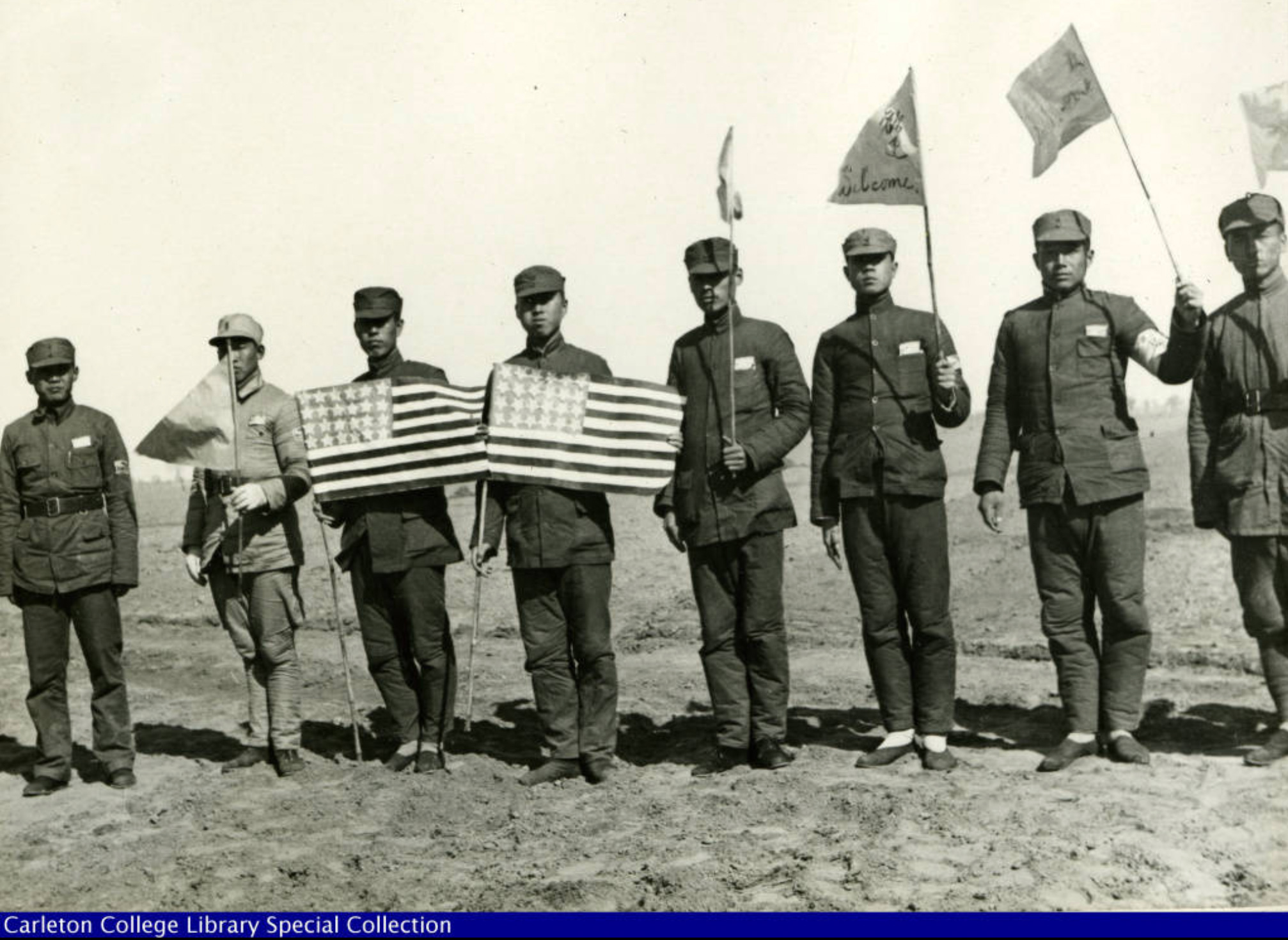 Haldore Hanson s China Collection (1937 1938) American flags for special occasion in West Hopei - Haldore Hanson |  - Haldore Hanson