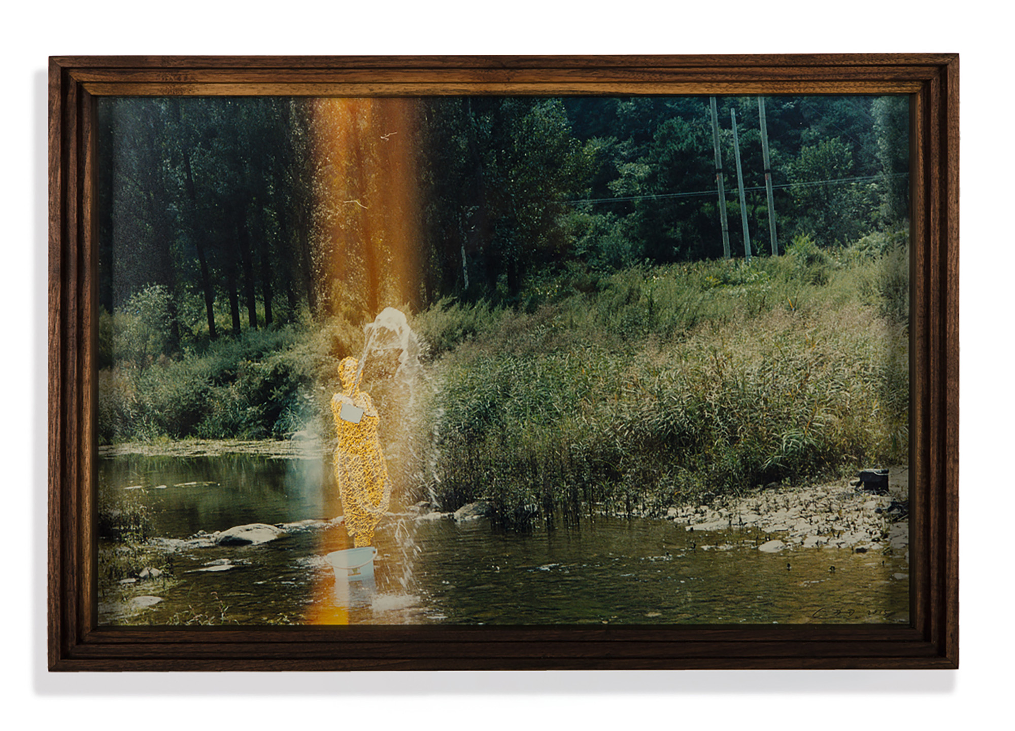 Cai Dongdong Splashing Woman handmade color photo knitting 37x54cm 2016 - Cai Dongdong |  - Cai Dongdong 蔡东东