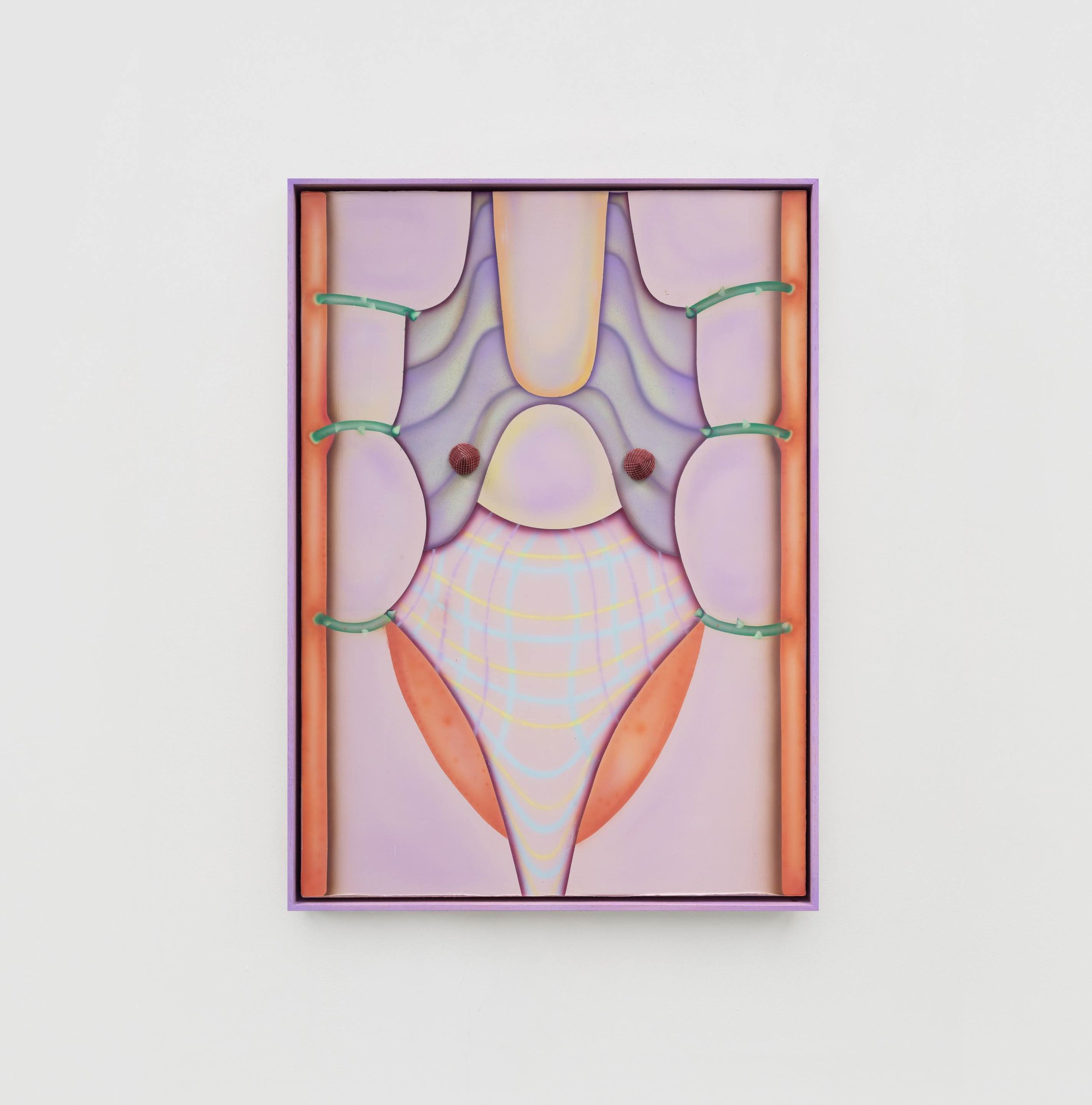 Eva Yi Zhang III Delicate Shell III Acrylic fabric thread paper and stuffing on canvas 725 x 525 x 45 cm 2023 - Asia Now 2023 |  - Asia Now - 9th Edition